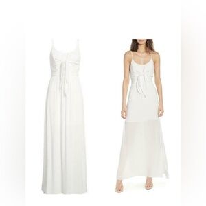 NWOT WAYF Front Tie Knot Gauze White Maxi Size XL